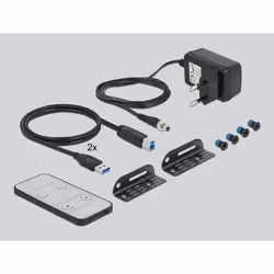 DeLOCK 11481 commutateur écran, clavier et souris Noir