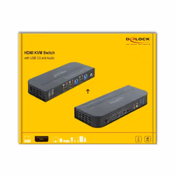 DeLOCK 11481 commutateur écran, clavier et souris Noir - Vue supplémentaire 4