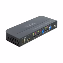 DeLOCK 11482 commutateur écran, clavier et souris Noir