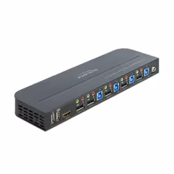 DeLOCK 11484 commutateur écran, clavier et souris Noir