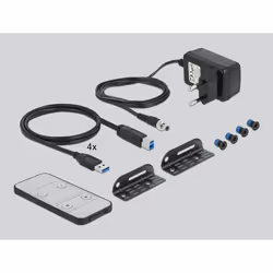 DeLOCK 11484 commutateur écran, clavier et souris Noir
