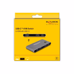 DeLOCK 11486 commutateur écran, clavier et souris Anthracite