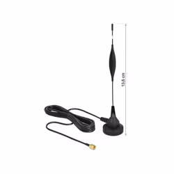 DeLOCK 12422, 5 dBi, 0.824 - 0.96 / 1.71 - 2.17 GHz, 50 Ohm, Antenne omni-directionnelle, SMA, Mâle