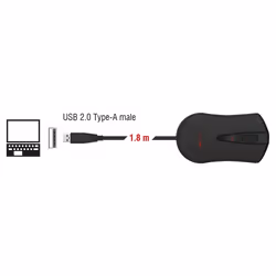 DeLOCK 12531 souris Ambidextre USB Type-A Optique 4800 DPI