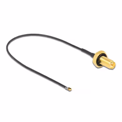 DeLOCK 12657, 0,2 m, RP-SMA, MHF 4L LK, Noir