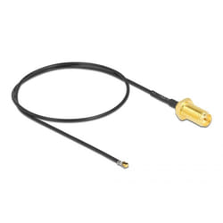 DeLOCK 12658 câble coaxial 0,35 m RP-SMA MHF 4L LK Noir