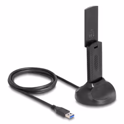 DeLOCK 12773, Avec fil, USB, WLAN, Wi-Fi 6 (802.11ax), 1201 Mbit/s, Noir