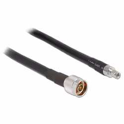 DeLOCK 3m, N/RP-SMA, 3 m, CFD400, LLC400, RP-SMA, Noir