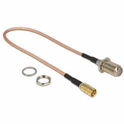 DeLOCK 13024, 0,25 m, RG-316, F, SMB, Marron