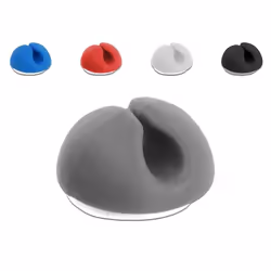 DeLOCK 18294, Support de câbles, Sur bureau/mural, Caoutchouc thermoplastique (TPR), Noir, Bleu, Gris, Rouge, Blanc