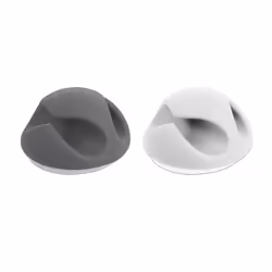DeLOCK 18295, Support de câbles, Sur bureau/mural, Caoutchouc thermoplastique (TPR), Gris, Blanc