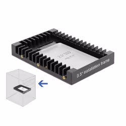 DeLOCK 3.5″ Bâti d'installation pour un lecteur fin SATA de 2.5″ noir - Vue supplémentaire 4