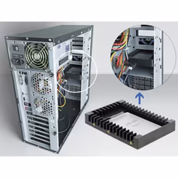 DeLOCK 3.5″ Bâti d'installation pour un lecteur fin SATA de 2.5″ noir - Vue supplémentaire 5