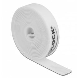 DeLOCK Rouleau de Velcro L 2 m x l 15 mm, blanc