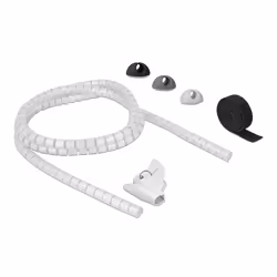 DeLOCK 18392, Tube flexible de câble, Sur bureau/mural, Plastique, Velcro, Noir, Gris, Blanc