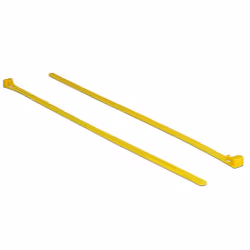 DeLOCK 18761, Attache de câble détachable, Nylon, Jaune, 300 mm, 7,6 mm, 100 pièce(s)