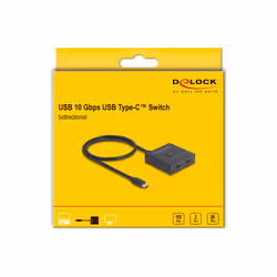 DeLOCK Commutateur 2 en 1 USB 10 Gbps USB Type-C, bidirectionnel, 8K - Vue supplémentaire 3