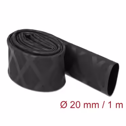 DeLOCK 19593, Gaine thermorétrécissable, Noir, Polyoléfine, 100 cm, 2 cm, 1 pièce(s)