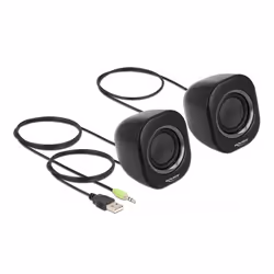 DeLOCK 27002 haut-parleur Noir, Gris Avec fil 2 W - Vue supplémentaire 2