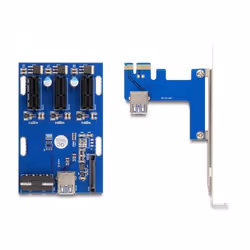 DeLOCK Carte d'adaptation PCI Express x1 à 3 x PCIe x1, avec câble USB de 50 cm - Vue supplémentaire 2