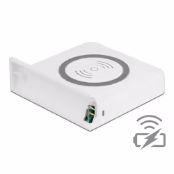 DeLOCK 41451, Intérieure, USB, Recharge sans fil, Blanc