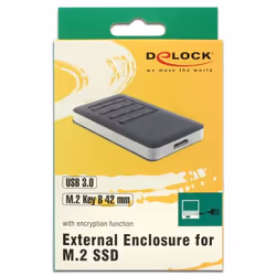 DeLOCK 42594 Boîtier de disques de stockage Enceinte ssd Noir, Argent M.2 - Vue supplémentaire 5