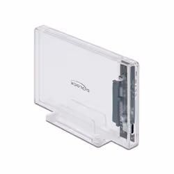 DeLOCK 42621 Boîtier de disques de stockage Boîtier disque dur/SSD Transparent 2.5"