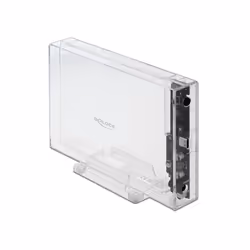 DeLOCK 42623, Boîtier disque dur/SSD, 2.5/3.5", Série ATA III, Échange à chaud, Connectivité USB, Transparent