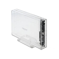 DeLOCK 42623 Boîtier de disques de stockage Boîtier disque dur/SSD Transparent 2.5/3.5"