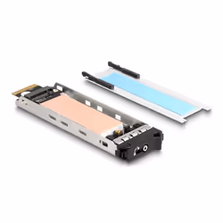 DeLOCK 47037, Plateau de stockage de disques, PCI Express, M.2, Noir, Métallique, Métal, 1 pièce(s)