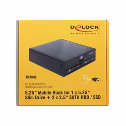 DeLOCK 47230 boîtier de lecteur de disque optique 13,3 cm (5.25") SATA III Noir - Vue supplémentaire 6