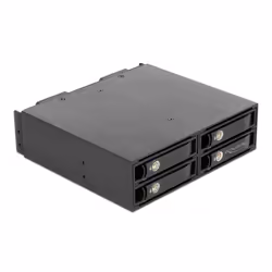 DeLOCK 47235, 13,3 cm (5.25"), Plateau de stockage de disques, NVMe, 2.5", Noir, Aluminium