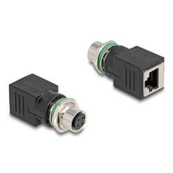 DeLOCK 60060 changeur de genre de câble M12 RJ-45 Noir