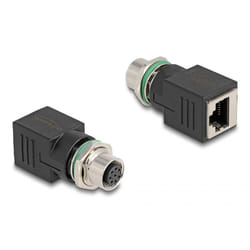 DeLOCK 60062 changeur de genre de câble M12 RJ-45 Noir
