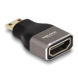 DeLOCK 60080 changeur de genre de câble HDMI Mini-C HDMI Noir, Gris