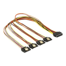DeLOCK 60158 câble SATA 0,5 m SATA 15 broches 4 x SATA 15 broches Multicolore