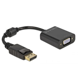 DeLOCK 61006 câble vidéo et adaptateur 0,15 m DisplayPort VGA (D-Sub) Noir