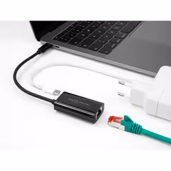 DeLOCK 61026 changeur de genre de câble USB C RJ45 Noir