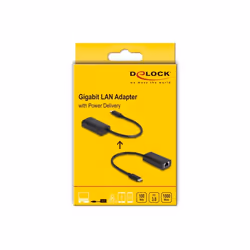DeLOCK 61026 changeur de genre de câble USB C RJ45 Noir