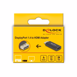 DeLOCK 61055 changeur de genre de câble DisplayPort HDMI Noir