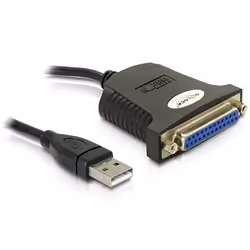 DeLOCK USB 1.1 parallel adapter, USB A, DB25, 0,8 m