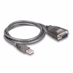 DeLOCK 61400, USB A, RS-232, Noir