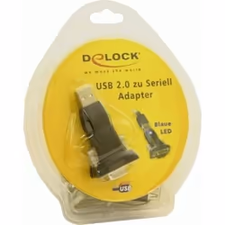 DeLOCK USB 2.0 to Serial Adapter câble Série Noir USB Type-A DB-9