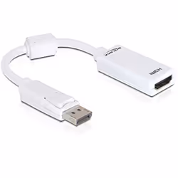 DeLOCK 61767, 0,125 m, DisplayPort, HDMI Type A (Standard), Mâle, Femelle, Blanc