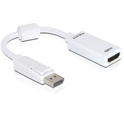DeLOCK 61767 câble vidéo et adaptateur 0,125 m DisplayPort HDMI Type A (Standard) Blanc
