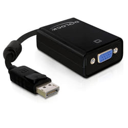 DeLOCK 61848 câble vidéo et adaptateur 0,125 m VGA (D-Sub) DisplayPort Noir