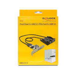 DeLOCK Front Panel + PCI Express Card carte et adaptateur d'interfaces Interne USB 3.2 Gen 1 (3.1 Gen 1)