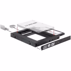 DeLOCK 61993, Noir, 128 mm, 128 mm, 12 mm, 13,3 cm (5.25")