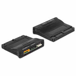DeLOCK 62438, IDE 40p, 2xSATA 7p, Noir