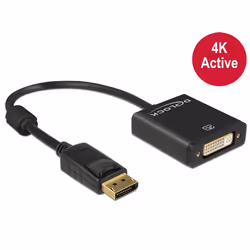 DeLOCK 62599 câble vidéo et adaptateur 0,2 m DisplayPort DVI-I Noir